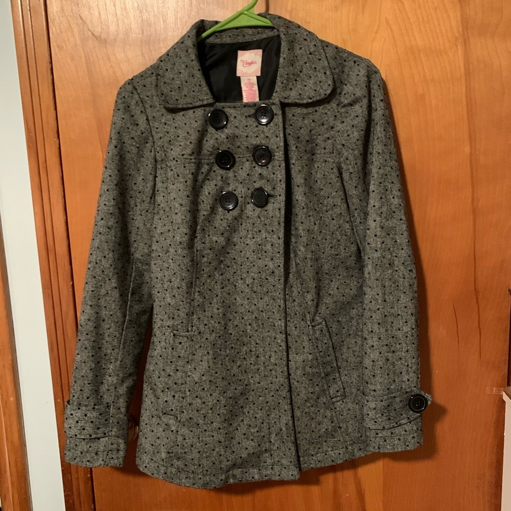 Candies Tweed Pea Coat- S/M